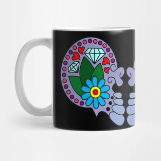 Sugar Skull Heart Mug